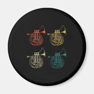Retro French Horn Instrument Gift Music Horn Magnet