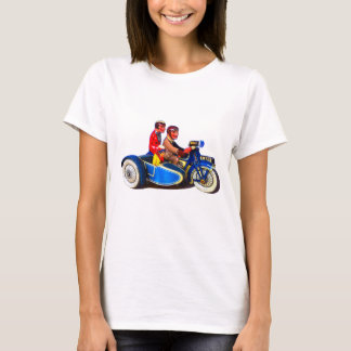 RETRO FRENCH MOTOROCYCLE + SIDECAR T-SHIRT