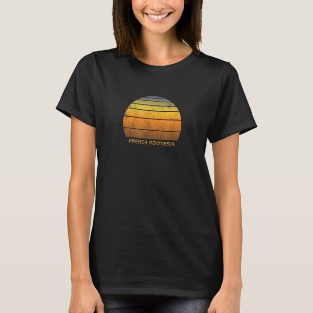 Retro French Polynesia T-Shirt (Front)