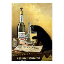 Retro french poster "absinthe bourgeois"