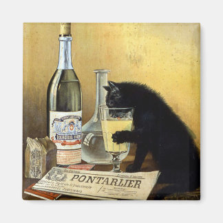 Retro french poster "absinthe bourgeois" magnet