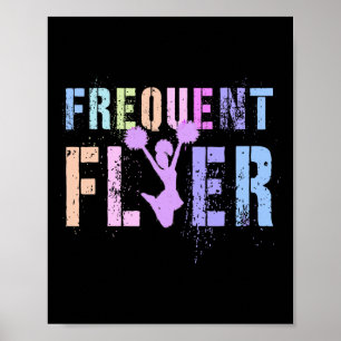 Retro Frequent Flyer Cheerleading Team Cheerleader Poster