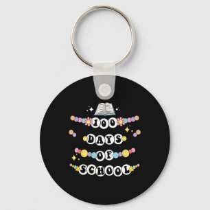 Retro Friendship Bracelet 100 Days Of School Kids Keychain