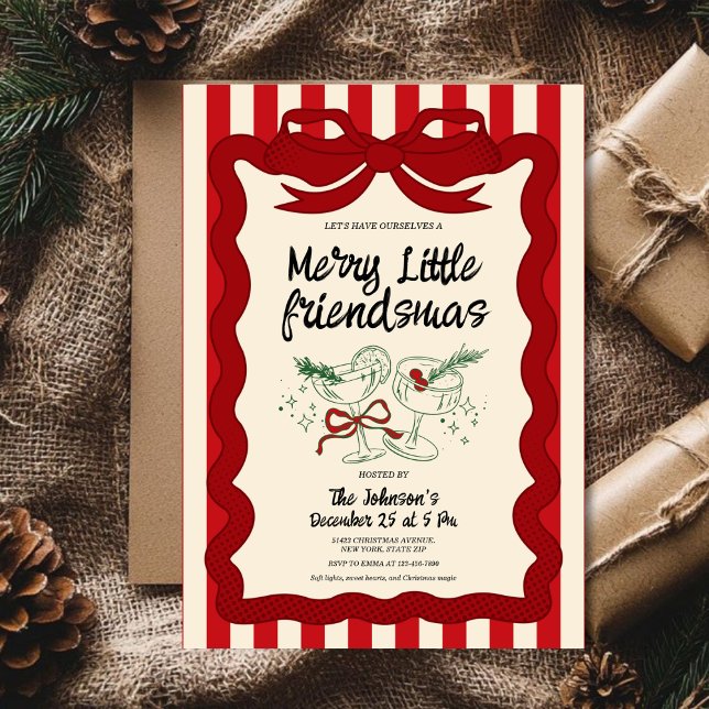 Retro Friendsmas Party Invitation (Creator Uploaded)