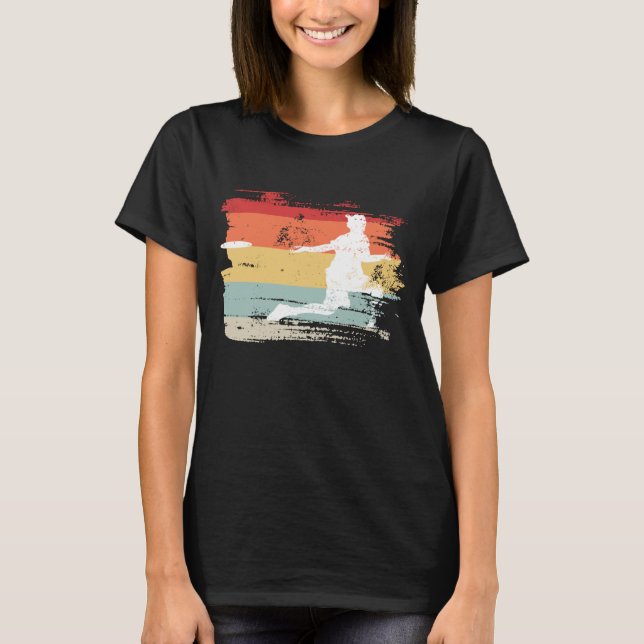 Retro Frisbee Disc Golf  1 T-Shirt (Front)