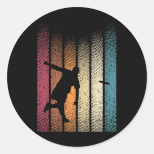 Retro Frisbee Disc Golf _3 Classic Round Sticker