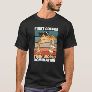 Retro Frogkeeping Coffee Sunglasses Vintage Poiso T-Shirt