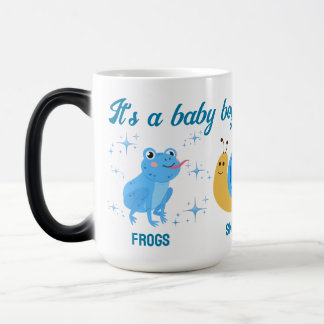 Retro Frogs and Snails Gender Reveal It's a Boy Magic Mug