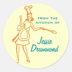 Retro "From the kitchen of" stickers