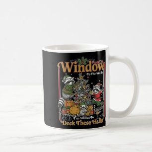 Retro From The Windows To The Walls Funny Raccoon  Coffee Mug