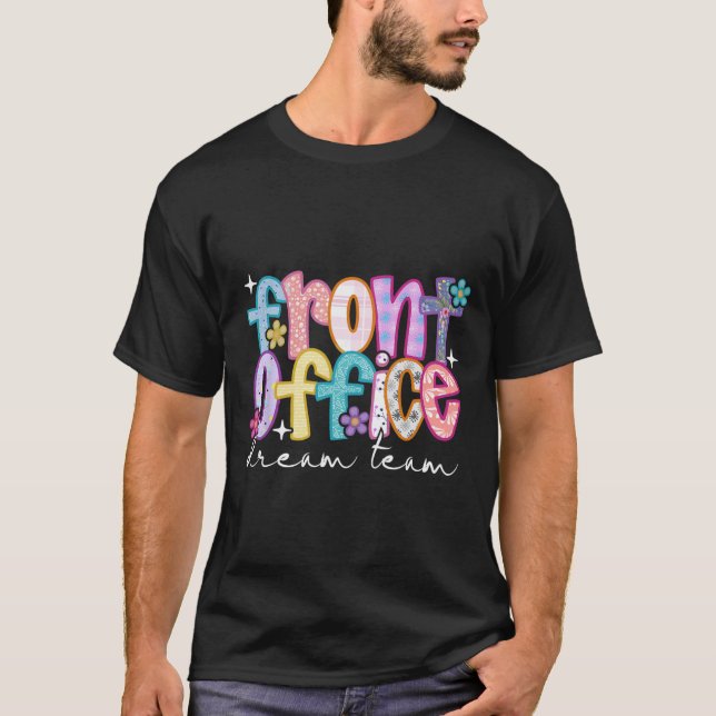 Retro Front Office Squad Happy First Day Of School T-Shirt (Front)