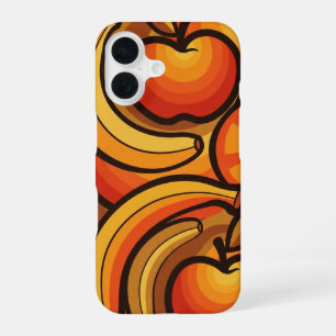 Retro Fruit Waves iPhone 16 Case