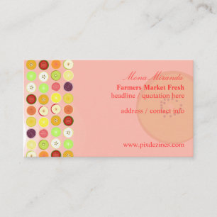 Retro fruits business card, raspberry background card
