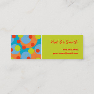 Retro Fruity Dots Funky Groovy Colour Profile Card