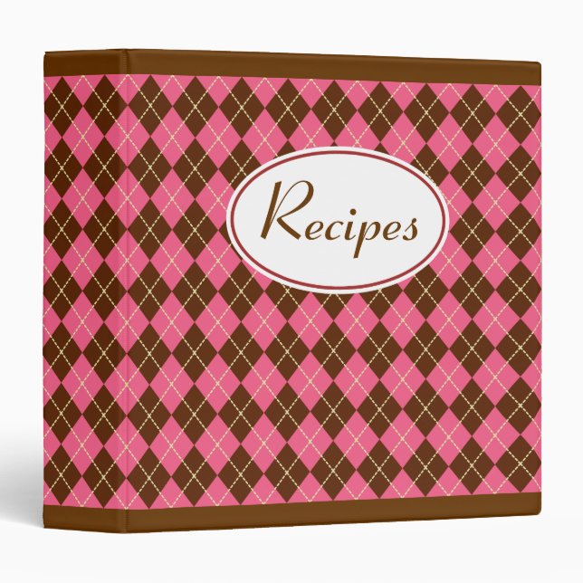 Retro Fudge Recipe Organizer Kitchen Cookbook Gift Binder (Front/Spine)