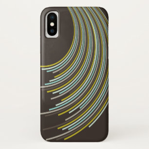 Retro Fun Blue Green Curvy Stripes Phone Case