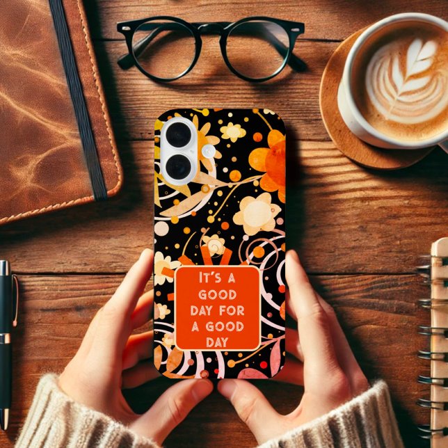 Retro Fun Brown Floral Inspirivity Girly Name Case-Mate iPhone Case (Creator Uploaded)