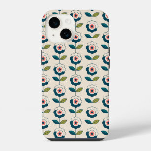 Retro Fun Garden Flower Pattern iPhone 14 Case