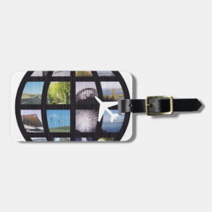 Retro Fun Globe International Style Fun Design Luggage Tag