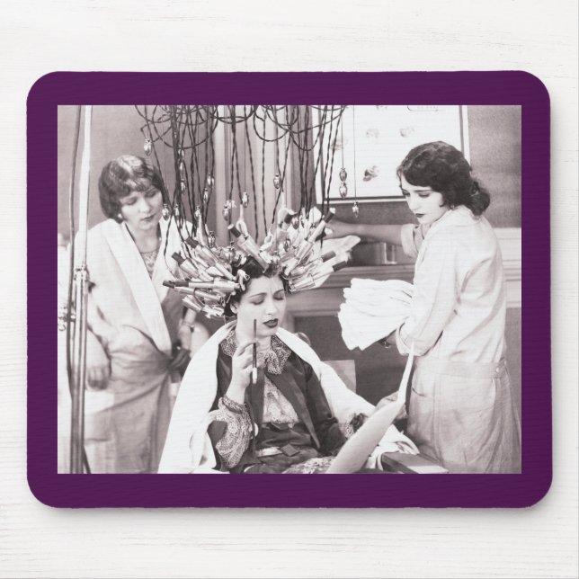 Retro Fun Hair Salon Mouse Pad (Front)