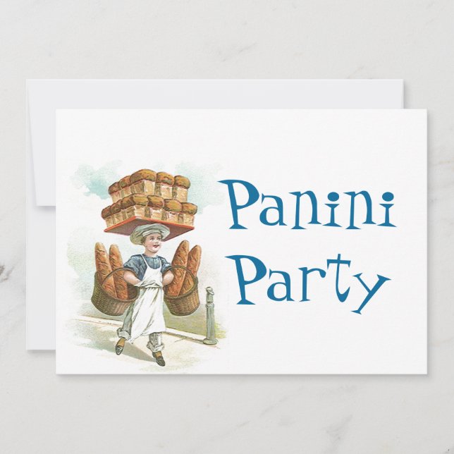 Retro Fun Panini Party Celebration Invitation (Front)