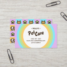 Rétro Fun Pet Care Carte de visite assis
