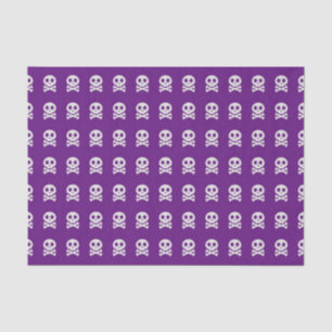 Retro Fun Purple Skull Pattern Tissue Paper