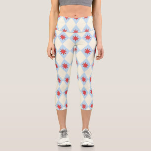 Retro Funhaus Circus Star Diamond Capri Leggings