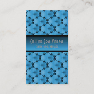 Retro Funk Circles Business Card, Light Blue Card