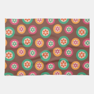 Retro Funky 70s Pattern Kitchen Towel