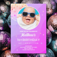 Retro Funky 80s 90s Disco First Birthday Photo