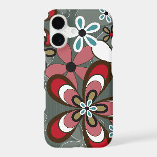 Retro Funky Art Abstract Flower Power Phone Case
