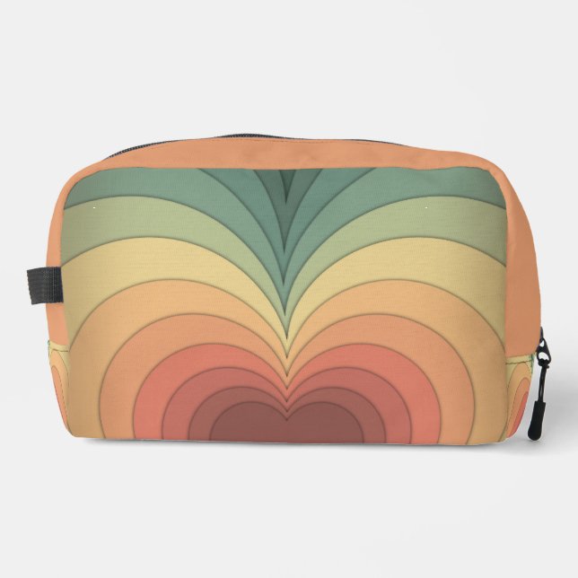 Retro Funky Cute Colourful Heart Print Cut Sew Bag (Front)