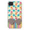 retro funky dots and stripes pattern with faux bow