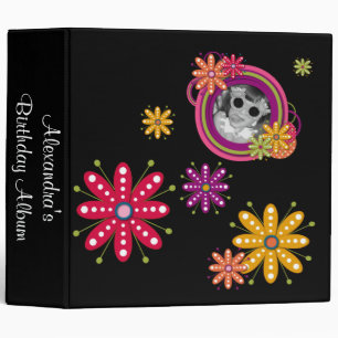 Retro Funky Flower Photo Album Binder