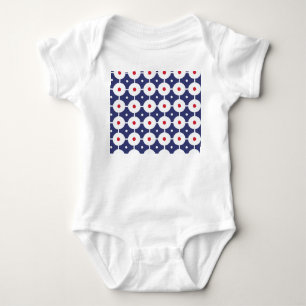 Retro Funky Seamless Vintage Design Baby Bodysuit