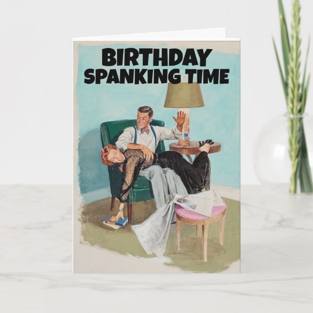 RETRO FUNNY BIRTHDAY OTK CARTE D'ESPACEMENT POUR E (Devant)