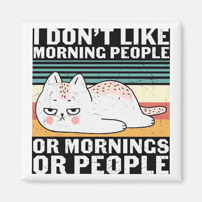 Retro Funny Cat Magnet  (Front)