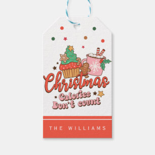 Retro Funny Christmas Calories Don’t Count  Gift T Tags