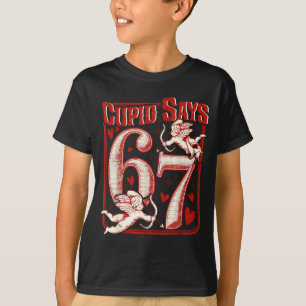 Retro Funny Cud Says 6 7 Six Seven Couples Valenti T-Shirt