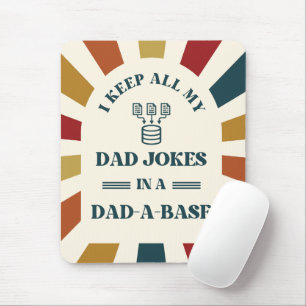 Retro Funny Dad Jokes Fathers day gift for dad  Mouse Pad