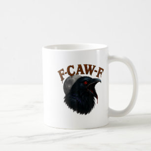 Retro Funny F Caw F Crow And Bird Moon  Coffee Mug