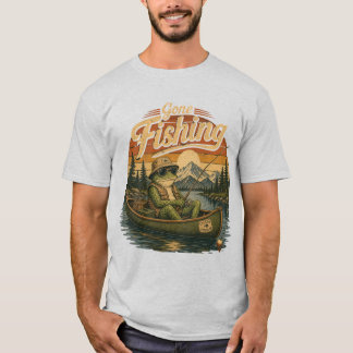 Retro Funny Frog Fishing Shirt – Vintage Outdoors 