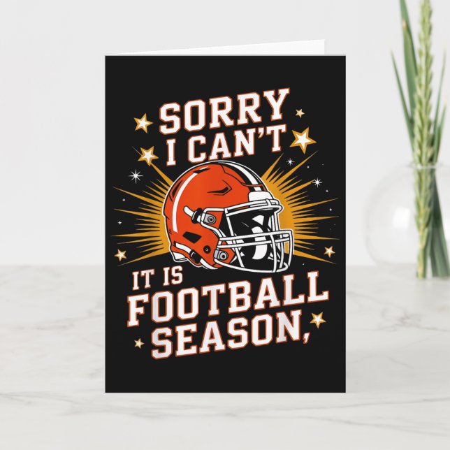 Retro Funny Game Day Sorry I Can't It Is Football  Card (Front)