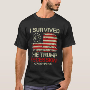 Retro Funny I Survived The Trump Recession  T-Shirt