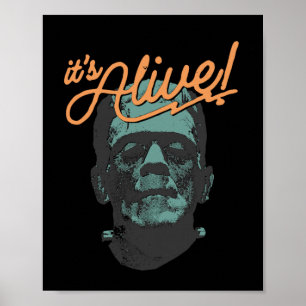 Retro Funny It's Alive Frankenstein Monster Spooky Poster