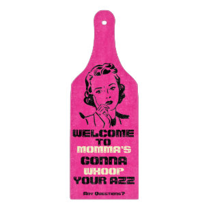 Retro Funny MOMMA'S gonna Paddle Cutting Board