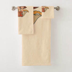 Retro Funny Mushroom   Eat Me Bath Towel Set