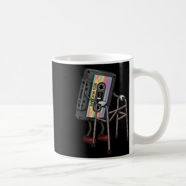 Retro Funny Old Cette Tape Walker Never Forget Flo Coffee Mug (Right)