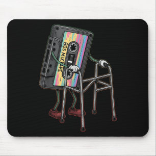 Retro Funny Old Cette Tape Walker Never Forget Flo Mouse Pad